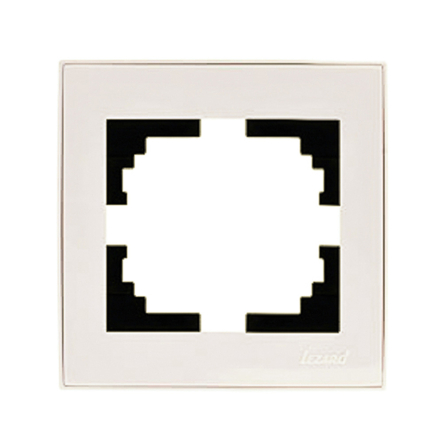 Рамка Lezard RAIN одноместная, с жемчужно-білий перламутр, 703-3030-146 - 1