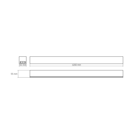 Светильник линейный магистральный LED VIDEX VL-BNL02-50125B, 50W, 1200мм, 5000K, 5000Lm, черный алюминий