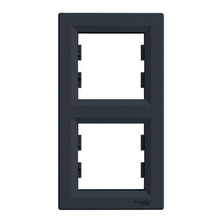 Рамка 2-постова, вертикальна, Schneider Electric ASFORA, антрацит, EPH5810271 - 1