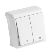 Выключатель 2 кл. проходной, VIKO VERA, 90681017, белый