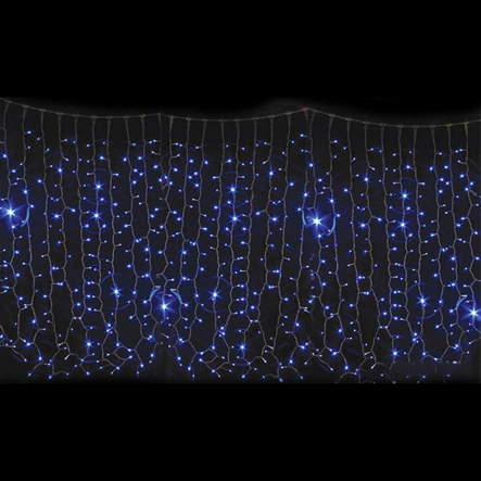 Гирлянда внутренняя DELUX, CURTAIN, 2x1,5м, 456LED, синяя/прозрачная, IP20 - 1