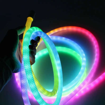 Лента RGB плетёная с пультом, 5 м, 250 LED, управление через приложение