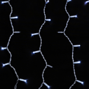 Гирлянда внешняя DELUX, ICICLE, 108LED, 2x1м, 27 flash, белая/белая, IP44