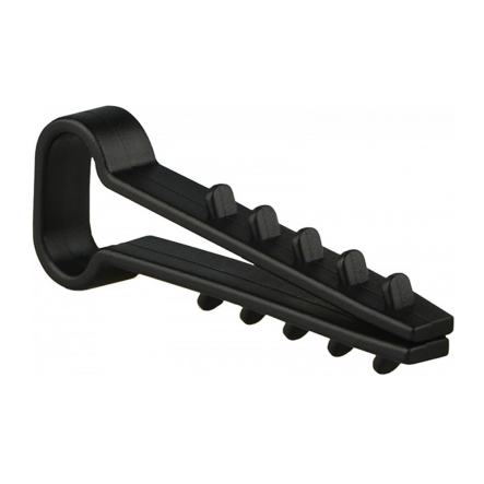 Дюбель-хомут АСКО-УКРЕМ под плоский кабель 12х6 мм, чёрный (уп.100шт)