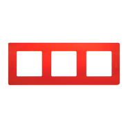 Рамка 3 поста Legrand Etika, 672533, красный