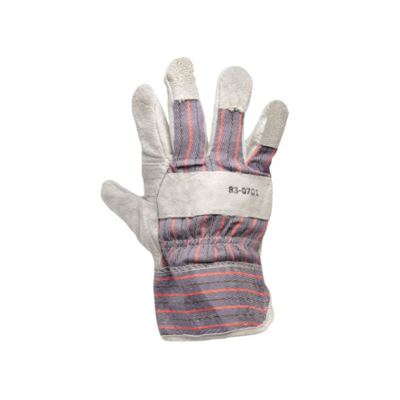 Рукавички комбіновані із замші та тканини, зшивна долоня 10,5, 83-0701 - 1