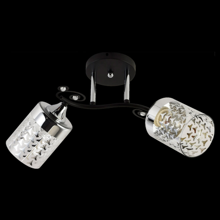 Люстра VALESO V XA1435/2 Black+Chrome на 2 плафона