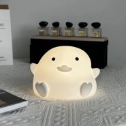 Нічник-іграшка Курча біле, 2 Вт, 134х109х90мм, харчовий силікон, VALESO RGB, 107432