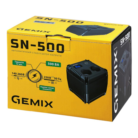 Стабилизатор напряжения Gemix SN-500 (350Вт)