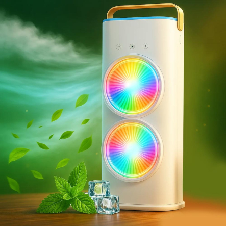 Вентилятор настольный 10W с увлажнением и подсветкой от USB Type-C, (37,5х14,5х9 см)