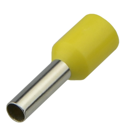 Наконечник АСКО-УКРЕМ A0060010142, НТ 2,5-08 (кв.мм-мм) (упак. 100 шт.) желтые - 1