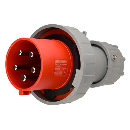 Вилка переносна АСКО-УКРЕМ UCombi 035, 63А, 5P, IP 67, A0080010116 - 1