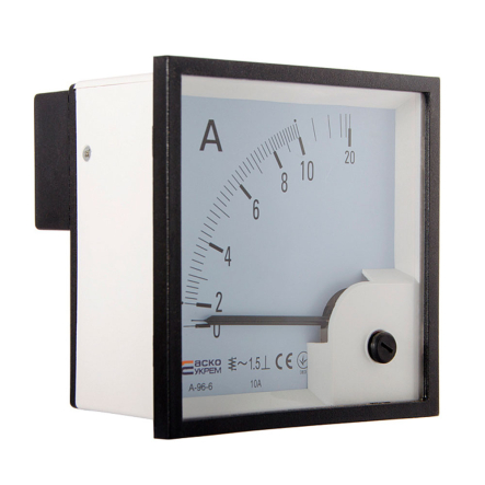 Амперметр прям. вкл. АСКО-УКРЕМ 10А АС 96х96 (A-96-6), A0190010090