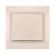 Вимикач Lezard MIRA одноклавішний, крем, 701-0303-100