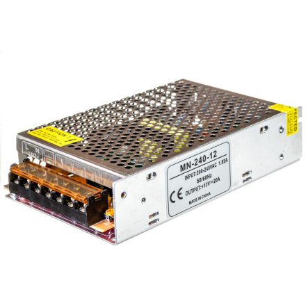 Блок питания для светодиодной ленты 12V, IP20, MN-20A - 240W, 1013382 - 1