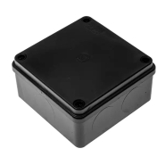 Коробка розподільна PAWBOL S-BOX 116C, 100x100x50, IP65, чорна, без сальників, стійка до УФ