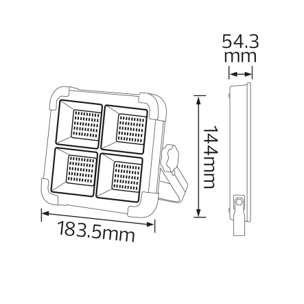 Прожектор на солнечной панеле + USB-C Horoz Electric, TURBO-200, 200W, 3000K-6400K, 068-027-0200-010
