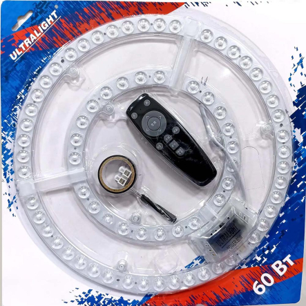 Модуль світлодіодний ULTRALIGHT МКС60, 60 Вт, 6000 Лм, 3000/4500/5000К, 180°, 305 мм, IP20, на магніті - 1