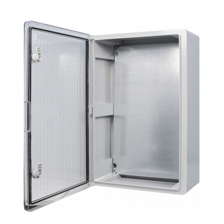 Корпус АБС-пластик АСКО-Укрем, ударостойкий, с монтажной панелью, прозрачные дверки, 40*60*20, ІР65, A0270010031