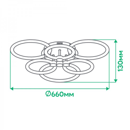 Светильник LED Ardero AL6136ARD, 115W, 12850Lm, 2700K-6500K, 600х600х130мм