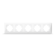 Рамка VIDEX BINERA, белая, 5 постов, горизонтальная, VF-BNFR5H-W
