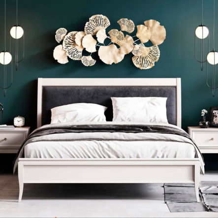 Кровать Мебус Эмили 160х200 мм, 1690х2180х1100 мм, ясень массив кремвайс - 1