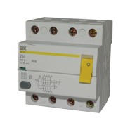 Пристрій захисного вимкнення УЗО IEK ВД1-63, 4p, 16A/30мА, MDV10-4-016-030