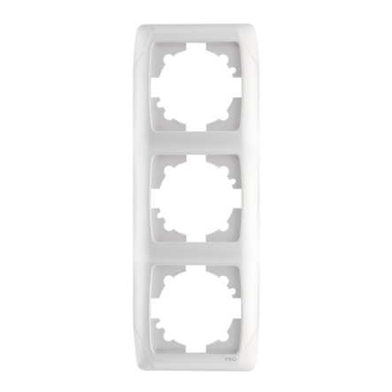 Рамка тройная вертикальная VIKO CARMEN, 90571003, белая - 1