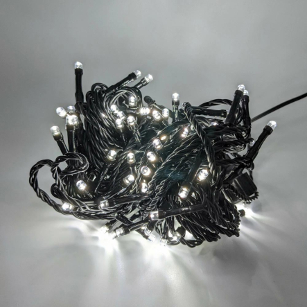 Гирлянда-удлинитель VELMAX V-SSL линейная 10м, 100LED, 7500K, чёрный кабель, IP65, 21-54-06 - 1