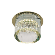 Світильник точковий Feron JD160, G9, 35W, прозорий/золото