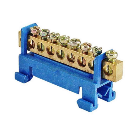 Шина ізольована стійка "N" TNSy5500176, DIN-рейка, 6х9 мм, 8 отворів - 1