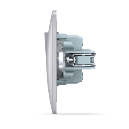 Вимикач VIDEX BINERA, двоклавішний, срібний шовк, VF-BNSW2-SS - 6