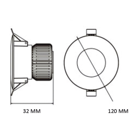 Светильник LED встраиваемый HOROZ ALEXA-12 3CCT, 12W, 900Lm, Ø120мм, 016-048-1012-010