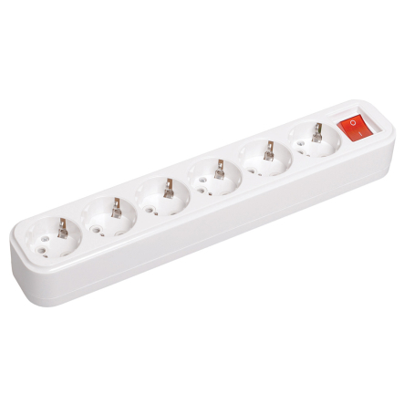 Удлинитель IEK CLASSIC У06В 6 мест 2Р+РЕ/1,5 метра 3х1мм2 16А/250В, WYP11-16-06-02-ZK - 1