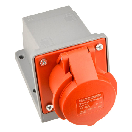 Розетка стационарная АСКО-УКРЕМ UCombi 4P, 16А, IP 44, A0080010146 - 1