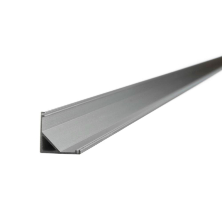 Профиль угловой ПФ-9 New анодированный, полуматовый рассеиватель (комплект) 2м