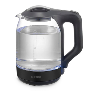 Чайник электрический METEC EK-01GB, 1.8л, 1500 Вт, корпус - стекло, чёрный