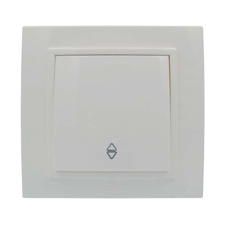 Вимикач EL-BI ZENA, 1 кл., прохідний, білий, 500-010200-209 - 1