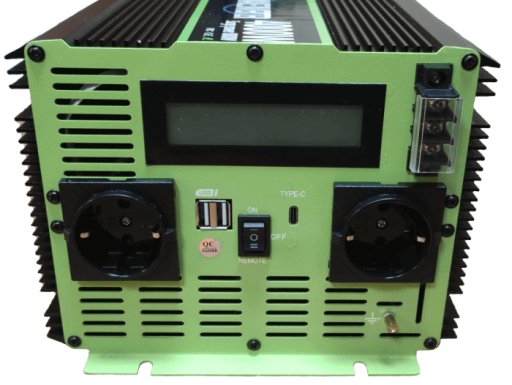 Інвертор напруги Solinved SLVP-4000, 12v/220v, 4000W, правильний синус - 4