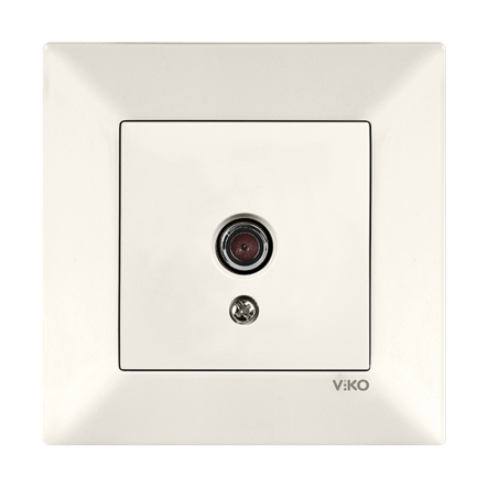 Розетка TV прохідна VIKO Meridian, 90970260-WH, крем - 1