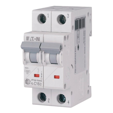 Автоматический выключатель EATON HL-C16/2, 2P, 16А, С, 4,5kA, 194771 - 1