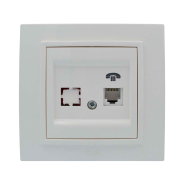 Розетка телефонная EL-BI Zena цифровая, белая, 500-010200-221