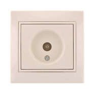 Розетка ТБ прохідна Lezard MIRA, крем, 701-0303-129
