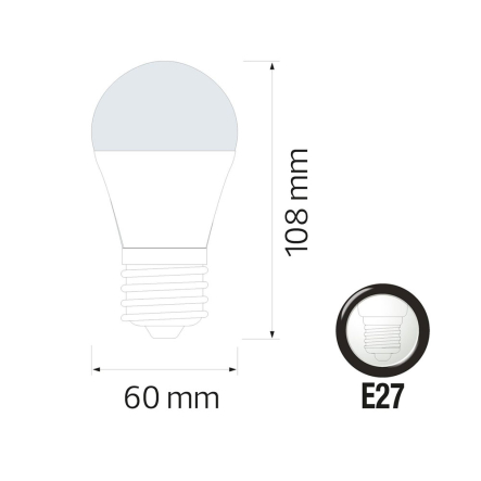 Лампа светодиодная Horoz Electric Horoscope-9, 9W, RGB, 2700-6500К, Е27, А60, 800Lm, 100-240V, 001-084-0009-010