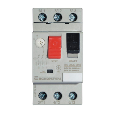 Автоматический выключатель защиты двигателя АСКО-УКРЕМ ВА-2005 М16, 9-14 А, A0010050007 - 1