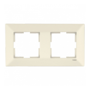 Рамка подвійна горизонтальна VIKO Meridian, 90979012-WH, крем