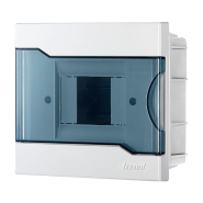 Щит Lezard ЩРВ-П-4, 4 модульний внутрішньої установки з прозорою кришкою 155х148х92 мм, 730-1000-004