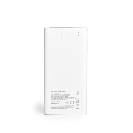 Повербанк (УМБ) 10000mAh VIDEX VPB-310 22.5W QC+PD White