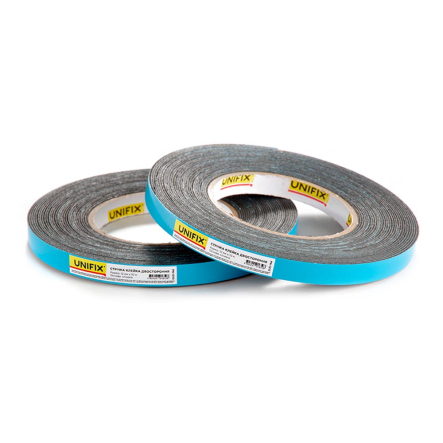 Скотч двосторонній на спіненій основі UNIFIX PN-1210, 12х10мм, чорний - 1