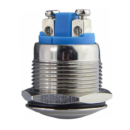 TY 19-231A Scr Кнопка металлическая, АСКО-УКРЕМ, A0140010105, выпуклая, 19мм 1NO, винтовое соединение